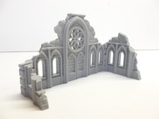 OO 00 HO gauge derelict church / abbey / cathedral end of building 3D printed