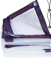 Clear tarpaulin Waterproof heavy duty with eyelets tarpaulin Cover 2x4m