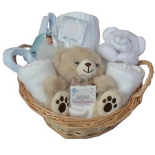 Neutral Unisex Baby Gift Basket / Hamper - Baby Shower / Christening / New Baby