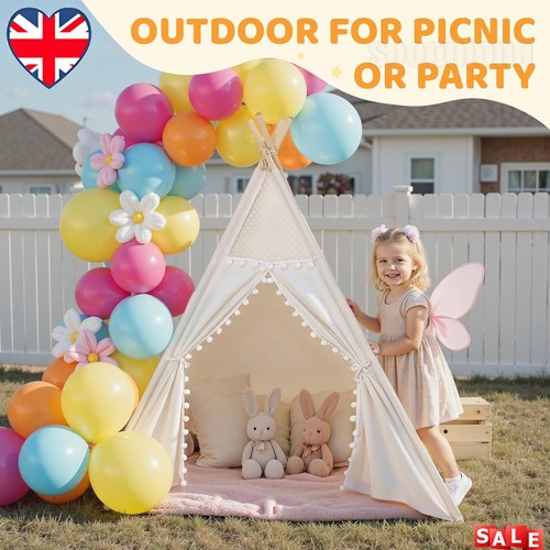 160cm large canvas kids teepee - canvas,