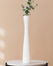 Tall White Vase 16 Inch Skinny