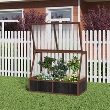 Wood Mini Greenhouse Planter