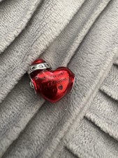 Pandora Metallic Red Christmas Heart CharmSterling silver