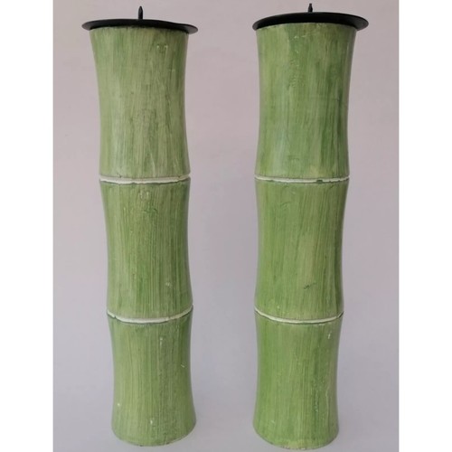 Bamboo pillar candlesticks - pillar,