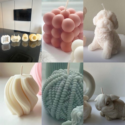 Silicone pillar candle - 3d,