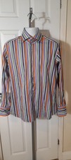 Hawes & Curtis London Men's Shirt,  Size Uk Large, York Slim Fit, Striped Design