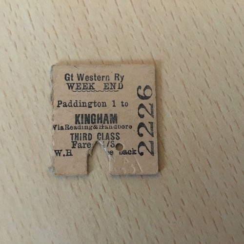 Half railway ticket - half., railway.