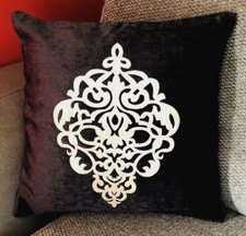 Black & cream crushed Velvet