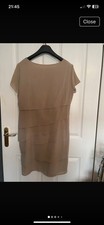 Lovely Latte Coloured Multi Tiered Dress With Short, Capped Sleeves