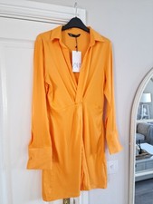 Zara Bright Orange Satin Long