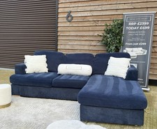 Navy blue DFS Corner Sofa