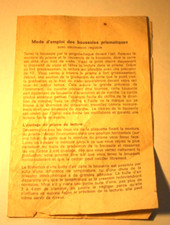 Vintage Instructions for use