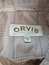 Orvis Womens Beige Houndstooth Hooded Waterproof Lightweight Zip Up Jacket UK S