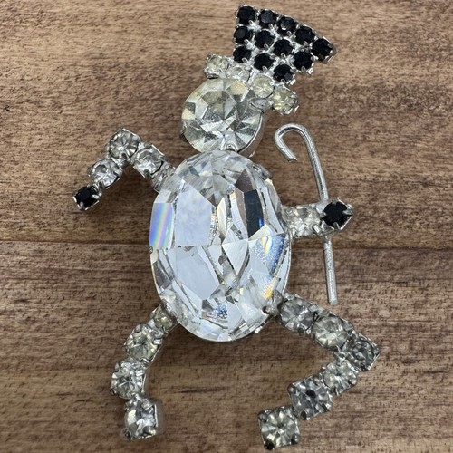 Vintage rhinestone dancing man - vintage,
