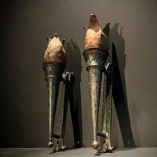 Pair of Large Weighty Antique