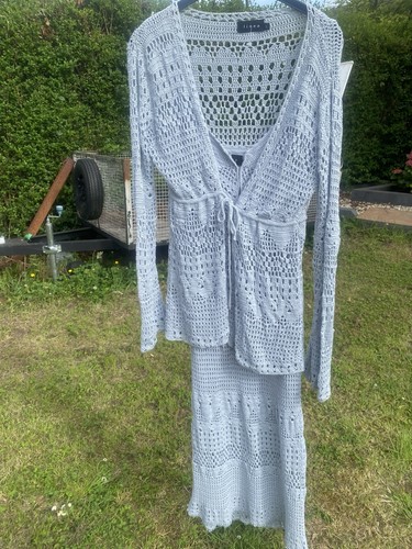 Linea crochet dress light - dress, in
