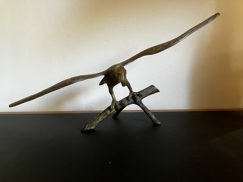 Brass eagle branch vintage - eagle, on