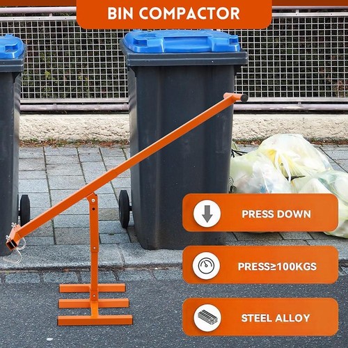 Wheelie bin compactor press - bin,
