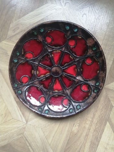 Ruscha ceramic plate with - , "fat