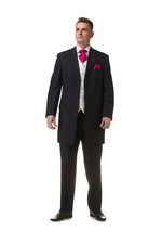 Navy Blue Prince Edward Jacket Wool Steampunk Costume Victorian Edwardian Fancy