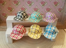 4 BASEBALL CAPS checked HATS