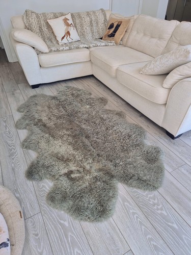 Genuine sheepskin fur rug - sheepskin, xl