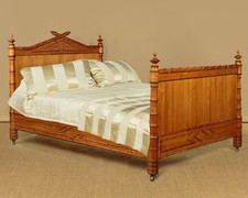 Antique French Faux Bamboo Bed