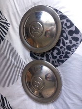 Genuine Vintage Morris Minor Hub Caps (Set of 2) - 9inch  diameter