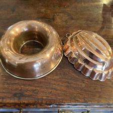 antique copper jelly moulds