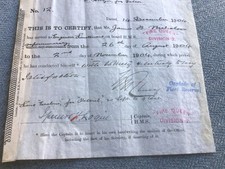 ORIGINAL 1904 SIGNED CAPTAIN HMS FIRE QUEEN ROYAL NAVY OFFICER REPORT DOCUMENT 