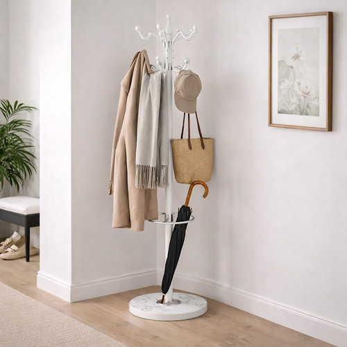 Coat stand marble base - marble,
