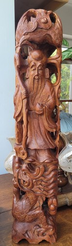 Large vintage hardwood - vintage, carving