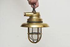 Vintage old brass ships lamp