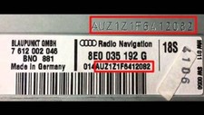 AUDI RADIO CODE Concert Chorus Symphony code Servce RNS-E CONCERT RNS