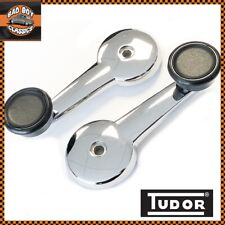 Pair Chrome Window Winders Hex Fitting OE Quality For Classic Cars MG, Mini etc