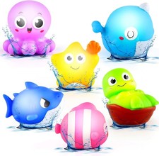Light Up Baby Bath Toy Set 6