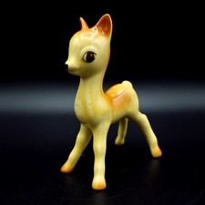 Vintage Deer Fawn figurine Japan export ceramics Bambi 1950s-1960s H11cm x L7cm