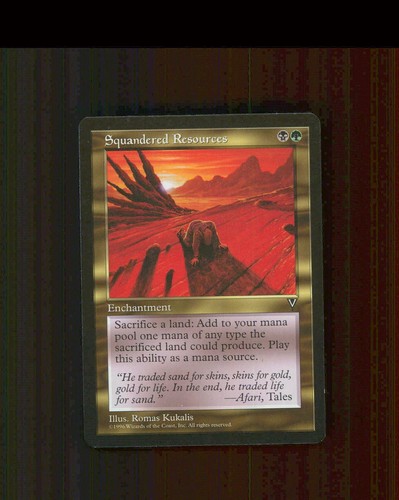 Squandered resources - resources,