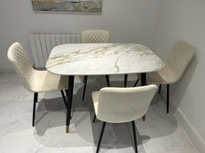 Dining Table and 4 Chairs Set