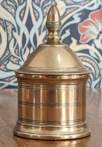 Georgian brass glass lined - brass,