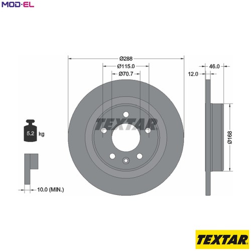 Brake disc 92314603 for - brake,