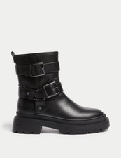 Marks & Spencer Girls Black Calf Girls Boots - M&S