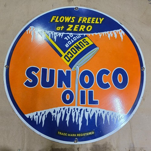 Sunoco oil porcelain - sunoco,