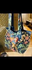 Liberty velvet handmade with love large tote bag 45cm by 50cm daytime to evening