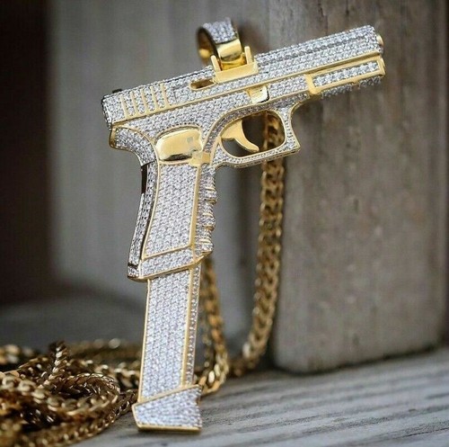 1ct cubic zirconia men pistol - cubic,