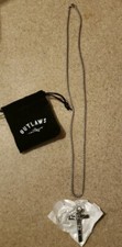 Outlaws Amsterdam Stainless Steel Jesus Cross Necklace 65cm (25.5in) NEW IN BAG