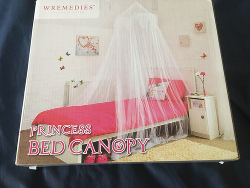 Princess white bed canopy - white,
