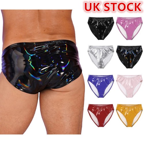 Men leather low rise briefs - low,