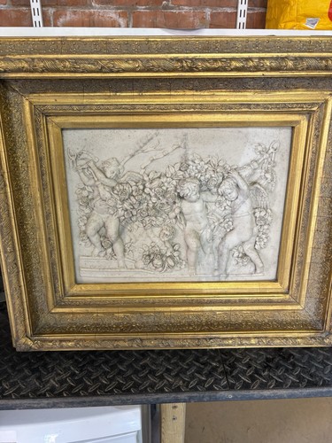 Large antique gold marble - large,