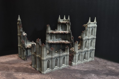 Fully painted gothic city - fully,